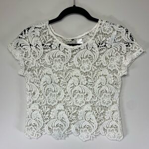 H&M Elegant Cream Lace Women’s Top - ✨ Mix & Match ✨